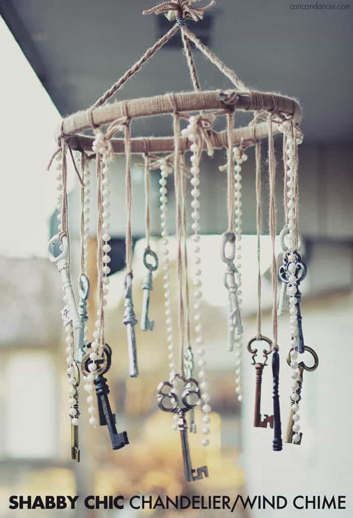 DIY wind chime made of keys