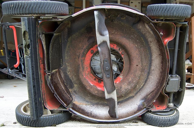 Freshly Sharpened lawn mower blade