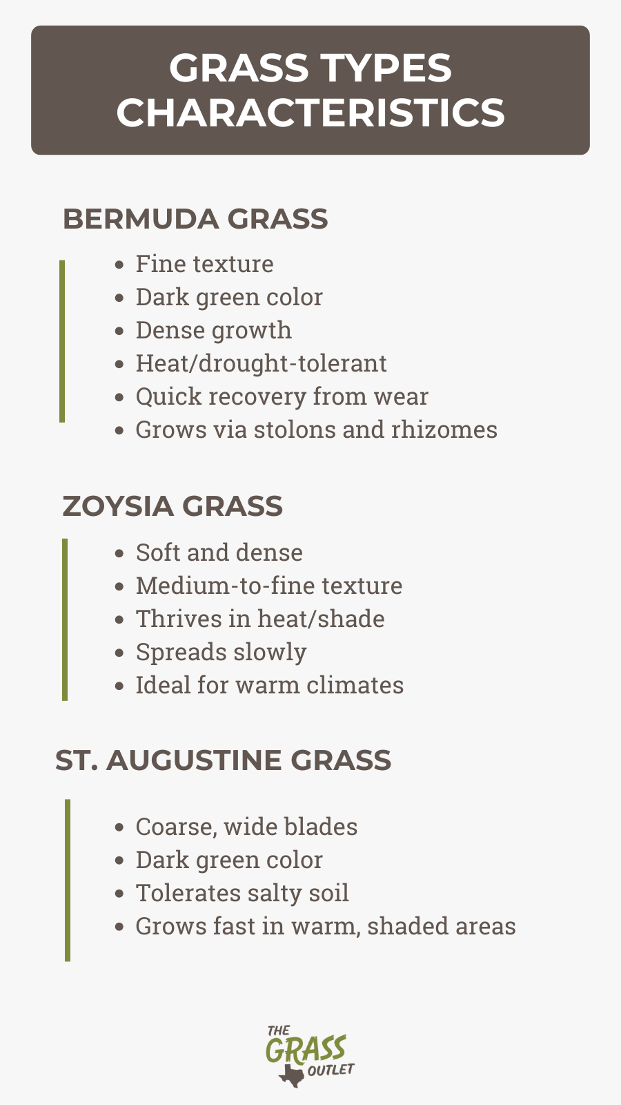 Grass types characteristics