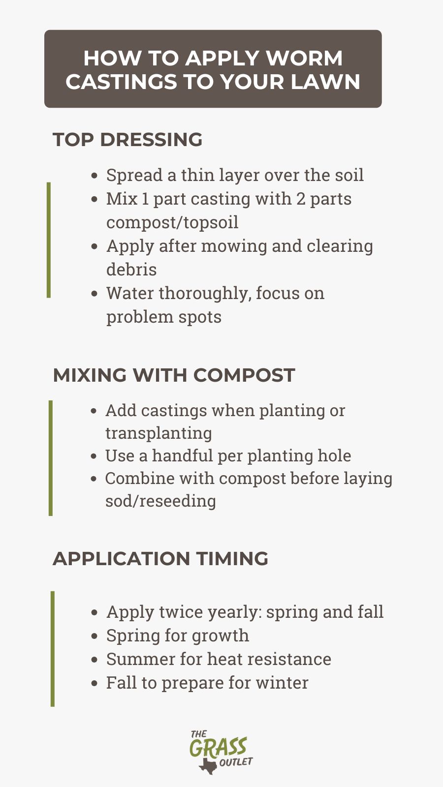 How to apply worm castings to your lawn