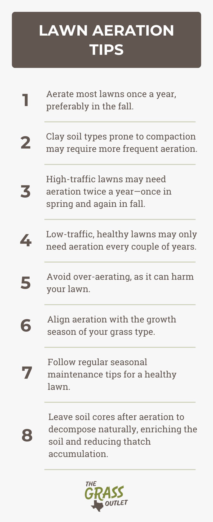 Lawn aeration tips