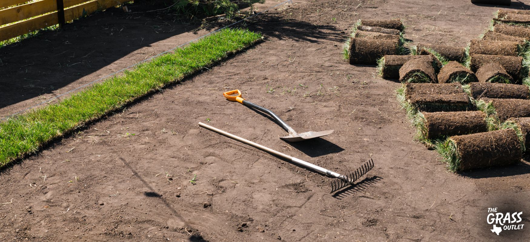 Laying sod