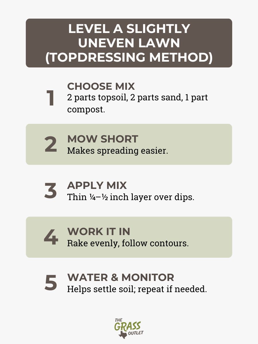 Level a Slightly Uneven Lawn (Topdressing Method)
