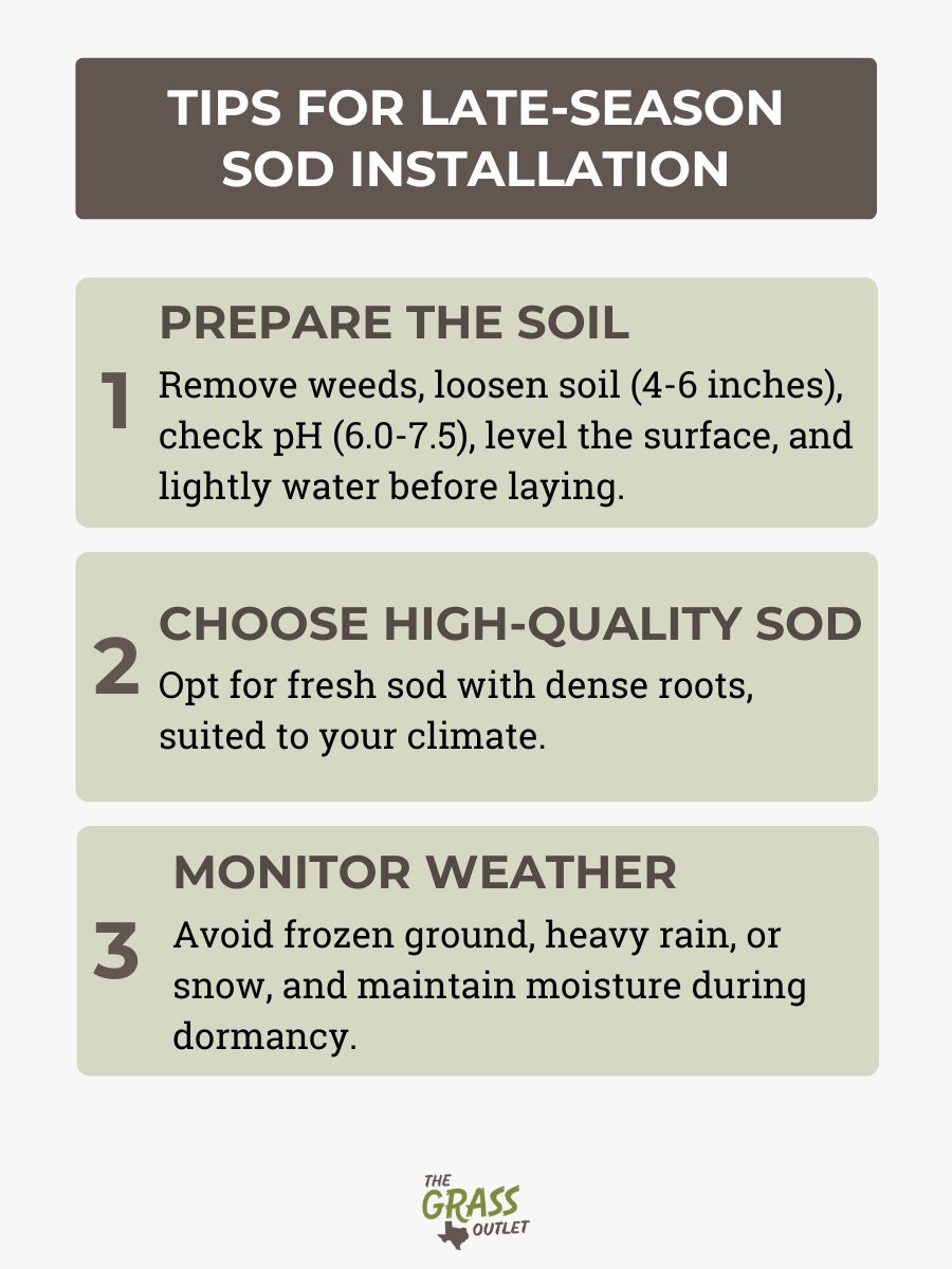 Tips for late-season sod installation