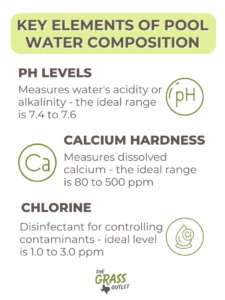 Visual showing the composition of pool water