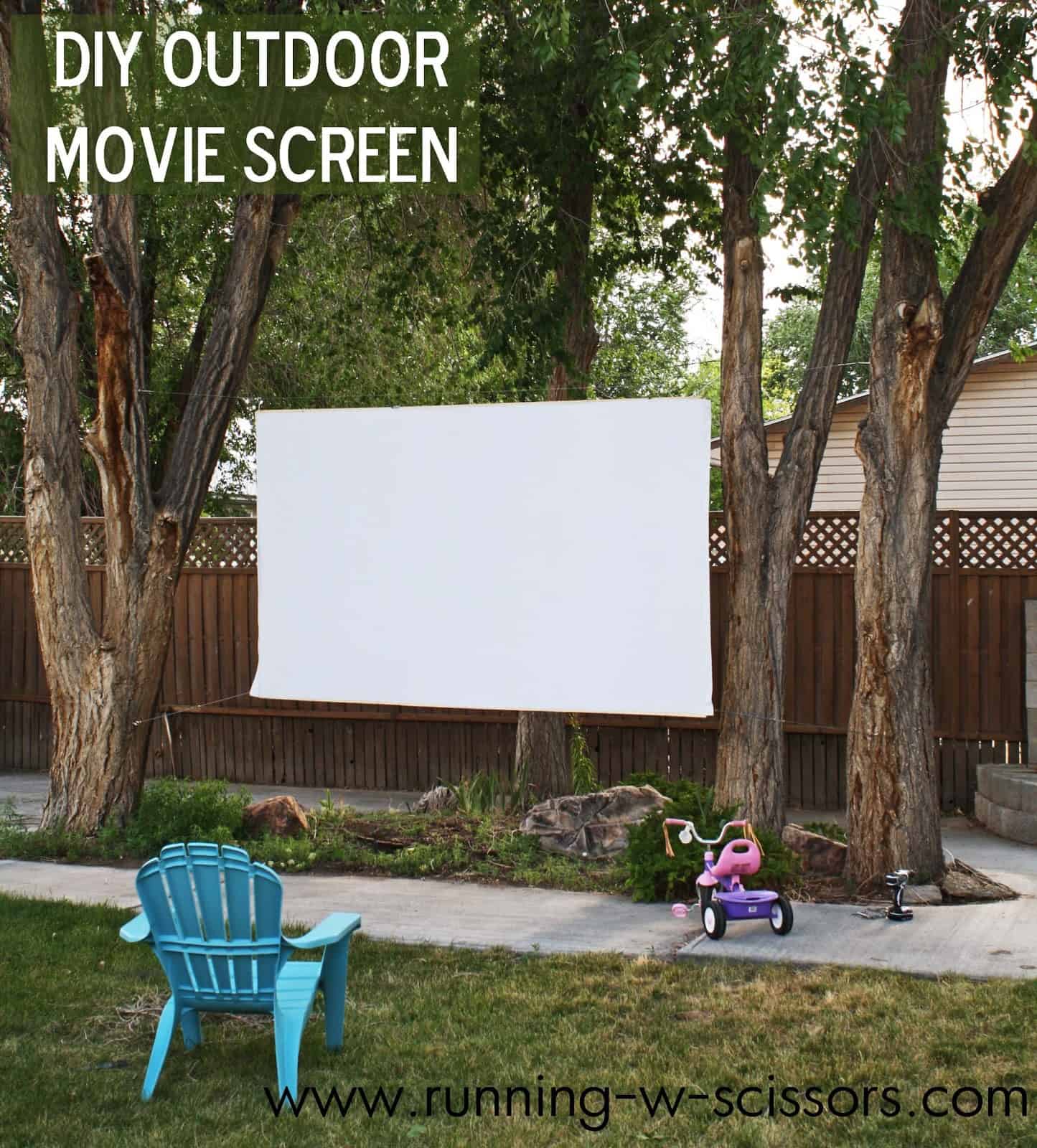 DIY outdoor movie screen